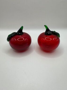 Vintage Murano Art Glass Apple Paperweight